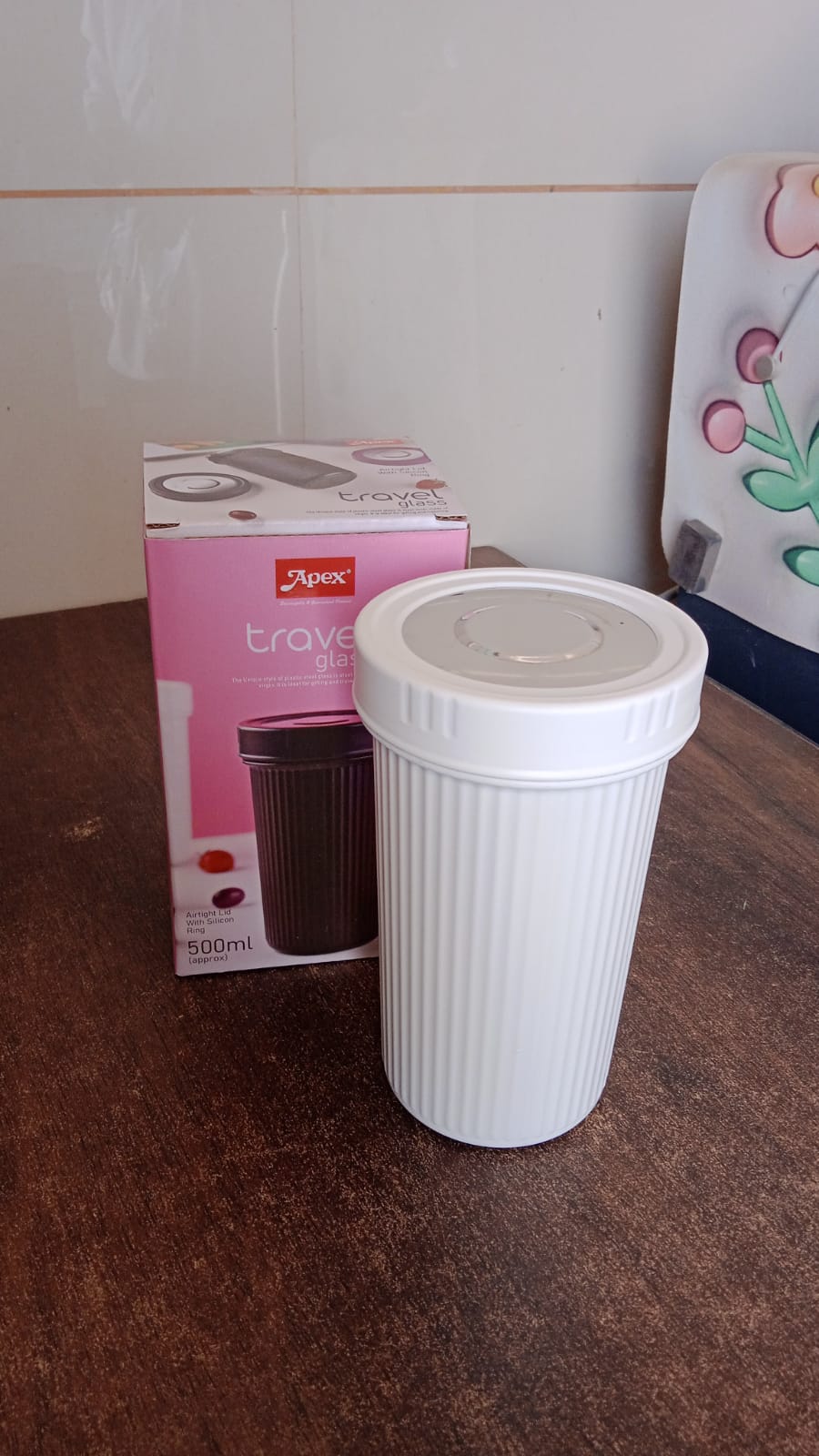 Apex Double Wall Inner Steel Travel Glass (500ml) Approx (1 Pc / Mix Color) Apex Double Wall Inner Steel Travel Glass (500ml) Approx (1 Pc / Mix Color)